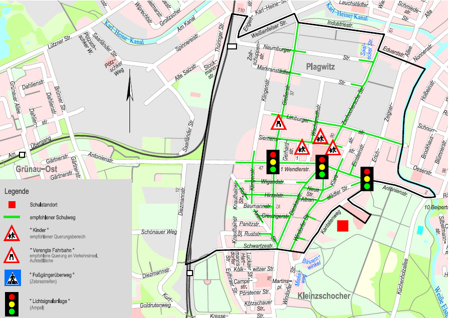 Stadtplanausschnitt